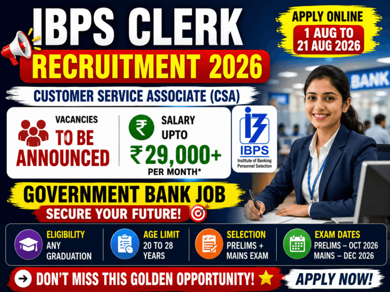 IBPS Clerk Recruitment 2026
