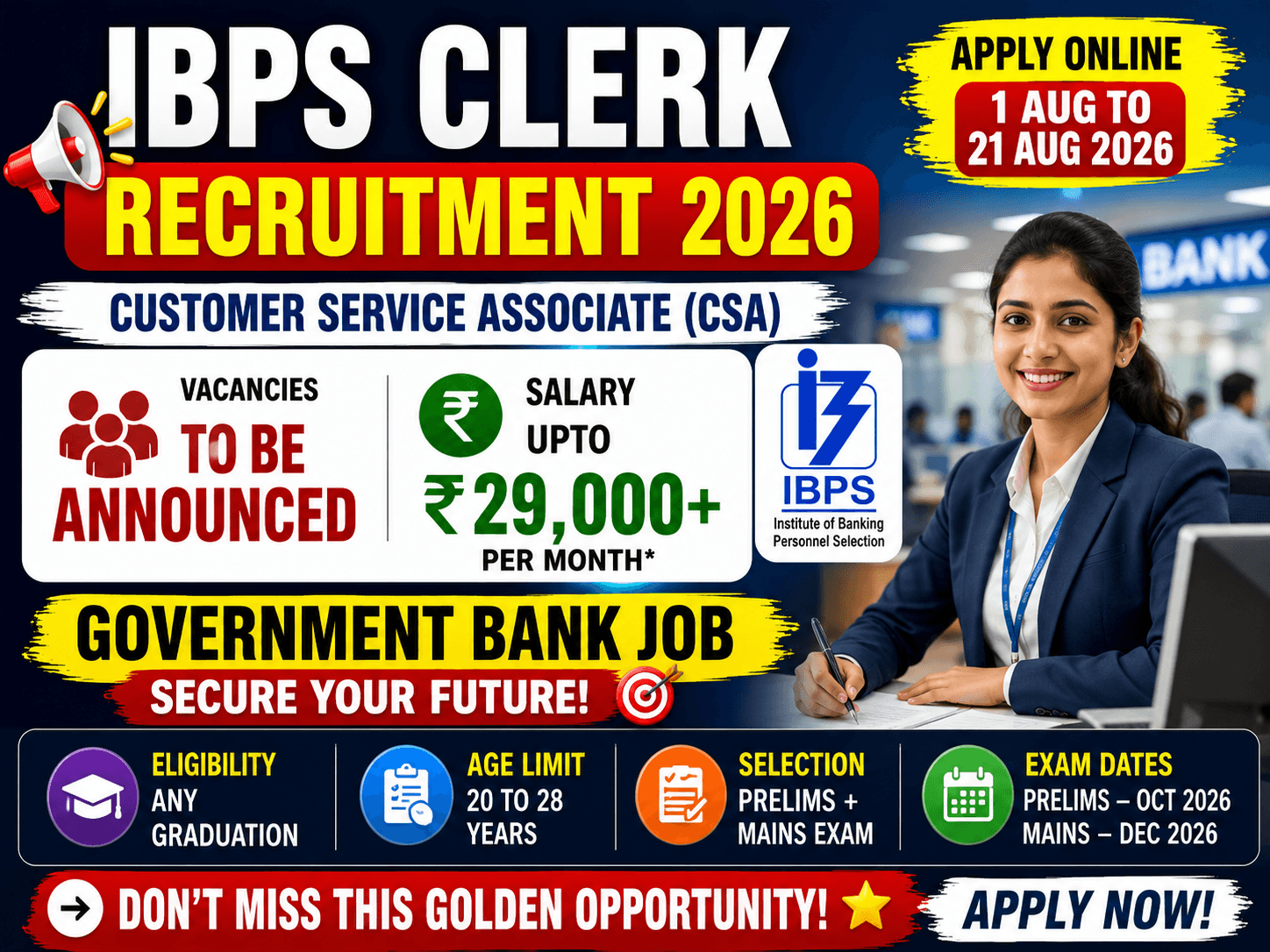 IBPS Clerk Recruitment 2026